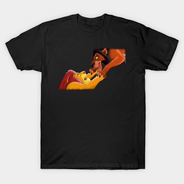 Lion King Mufasa and Scar T-Shirt by MEArtworks